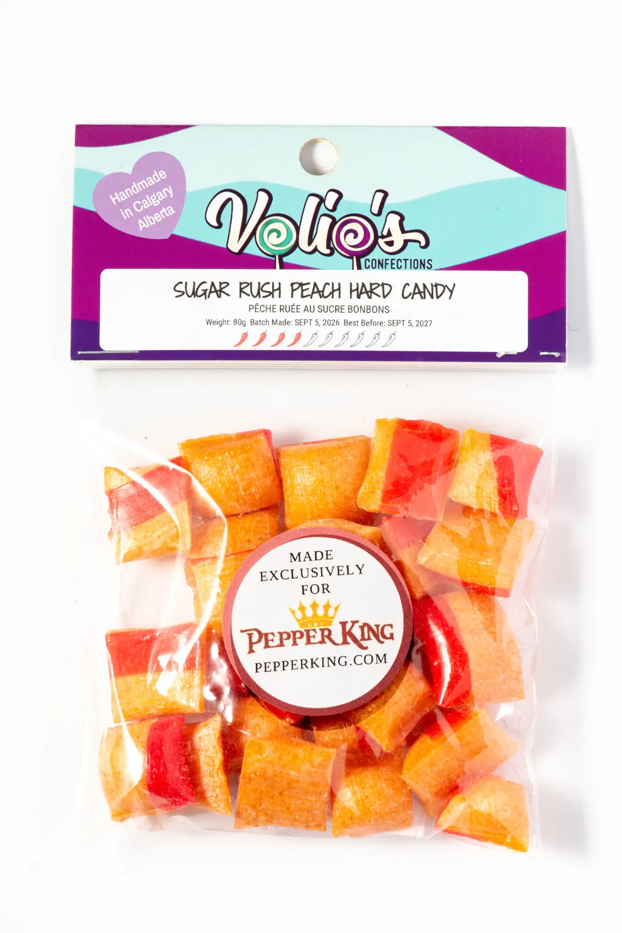 Sugar Rush Peach Hard Candy